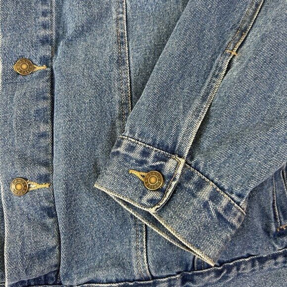 Sandy River Denim Jacket 100% Cotton Mens Large-Tall Chore Coat Biker Very Large - Picture 3 of 7